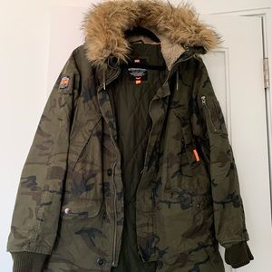 Superdry classic rookie military jacket with hood